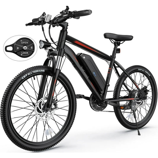 Electric Bike, Electric Bike for Adults, 26" Ebike 350W Adult Electric Bicycles, 19.8MPH Electric Mountain Bike, 36V 374.4WH Battery, Suspension Fork, Shimano 21 Speed Gears