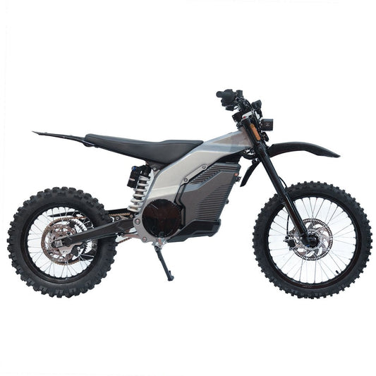 EVEREST 72V 8000W 19" Electric Dirt Bike for Adult with 16" Deep-Tooth off Road Tires, Gray