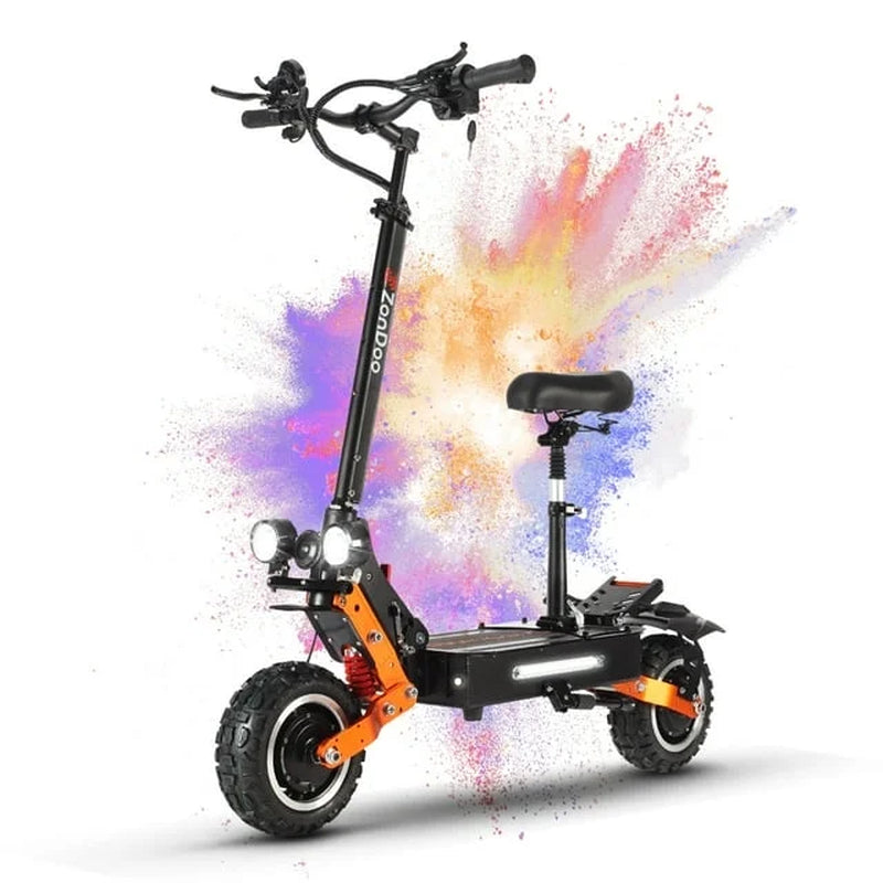 ZO01 plus Electric Scooter Adults 60V 6000W Dual Motor,Up to 58MPH 60 Miles Range E-Scooter with Seat for Adults