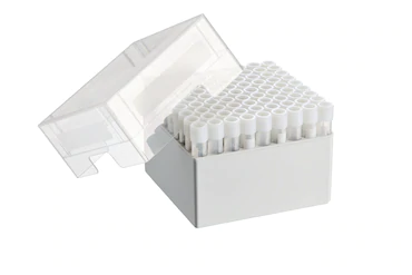艾本德儲存盒 9 × 9, 可放置 81  個螺旋蓋（凍存）管， 4  –  5  mL，2  件，高 102  mm，4  英寸，聚丙烯材料，可耐受最低 -86  °C，可高溫高壓滅菌，帶蓋子并具有