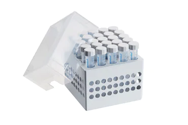 艾本德儲存盒 5 × 5, 可放置 25  個試管，15  mL，2  件，高 127  mm，5  英寸，聚丙烯材料，可耐受最低 -86  °C，可高溫高壓滅菌，帶蓋子并具有數(shù)字字母標識