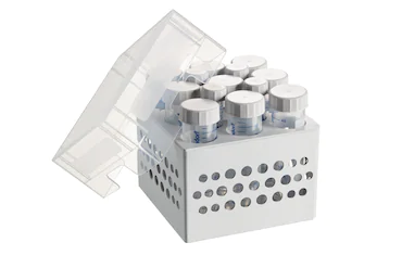 艾本德儲存盒 3 × 3, 可放置 9  個 50  mL 試管和 4  個 15  mL 試管，2  件，高 127  mm，5  英寸，聚丙烯材料，可耐受最低 -86  °C，高溫高壓滅菌，帶蓋子
